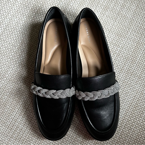 Gianni Bini Bristow Black Leather Loafers Size 7.5 - Picture 2 of 7